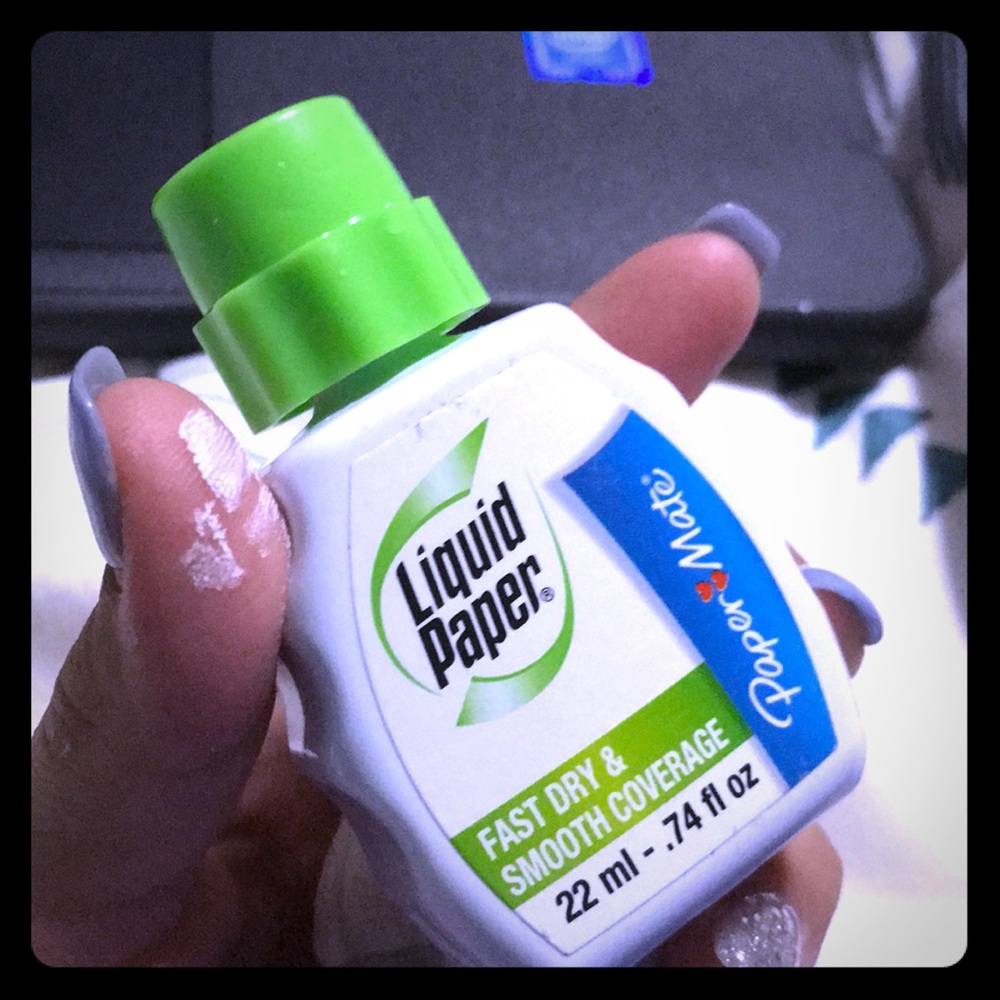 White out used once